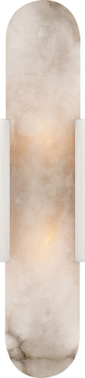 Melange Elongated Sconce | Polished Nickel | Alabaster