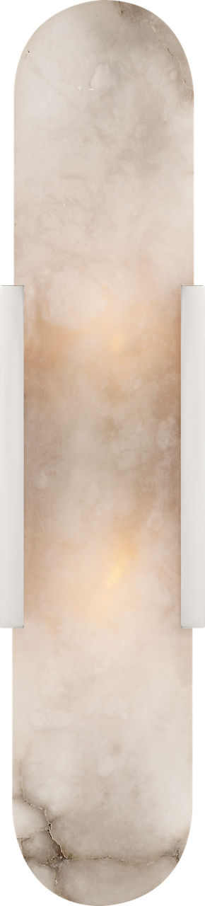 Melange Elongated Sconce | Polished Nickel | Alabaster