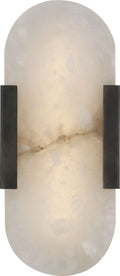 Melange 10" Elongated Sconce | Bronze | Alabaster