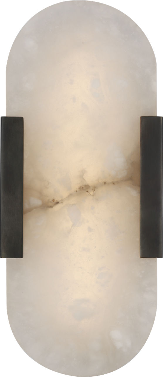 Melange 10" Elongated Sconce | Bronze | Alabaster