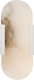 Melange 10" Elongated Sconce | Polished Nickel | Alabaster