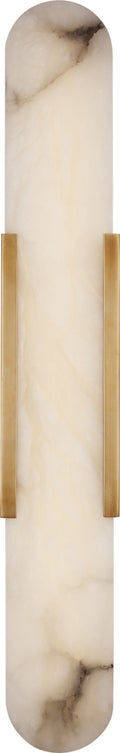 Melange 28" Elongated Sconce | Antique-Burnished Brass | Alabaster