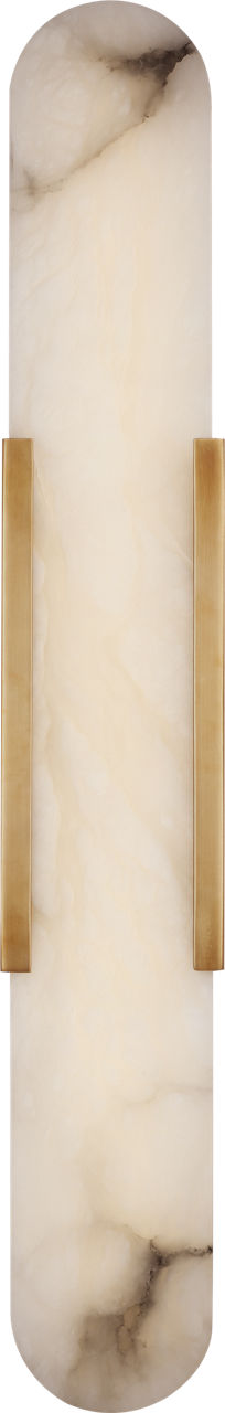 Melange 28" Elongated Sconce | Antique-Burnished Brass | Alabaster
