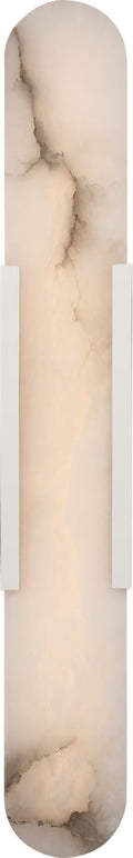 Melange 28" Elongated Sconce | Polished Nickel | Alabaster