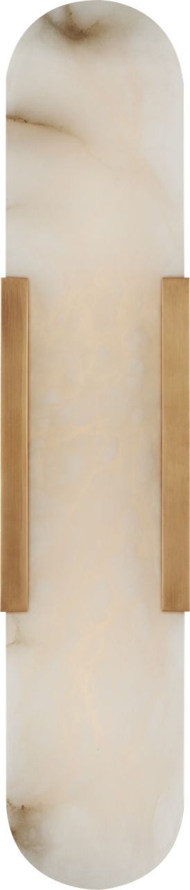 Melange 20" Elongated Sconce | Antique-Burnished Brass | Alabaster