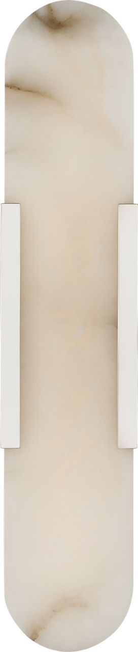 Melange 20" Elongated Sconce | Polished Nickel | Alabaster