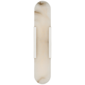 Melange 20" Elongated Sconce | Polished Nickel | Alabaster