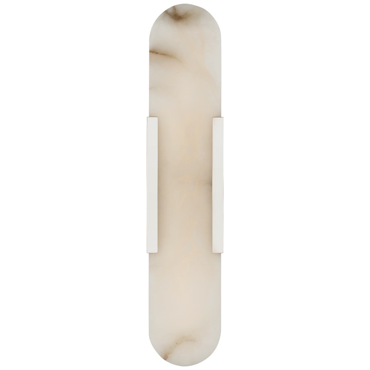 Melange 20" Elongated Sconce | Polished Nickel | Alabaster