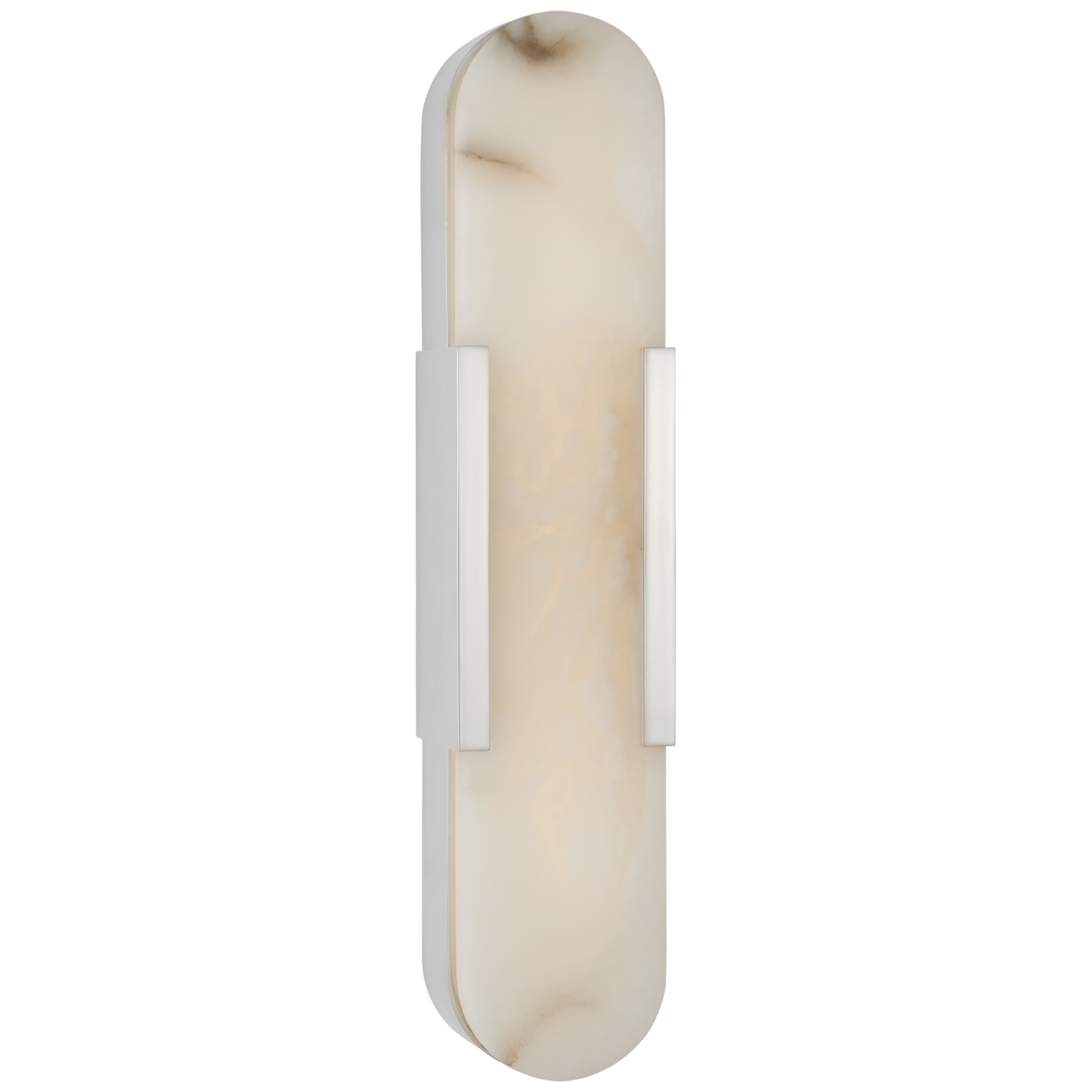 Melange 20" Elongated Sconce | Polished Nickel | Alabaster