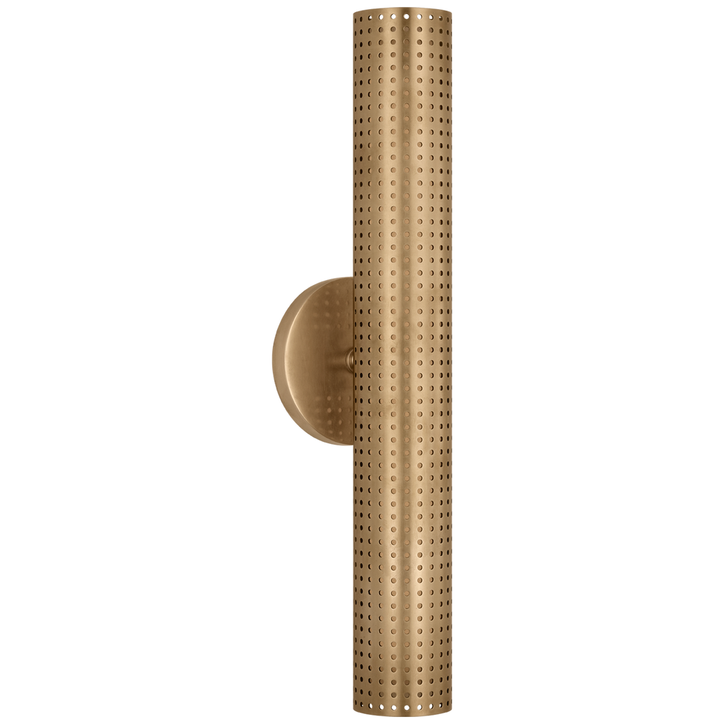 Precision 18" Bullet Sconce | Antique-Burnished Brass | White Glass