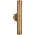Precision 18" Bullet Sconce | Antique-Burnished Brass | White Glass