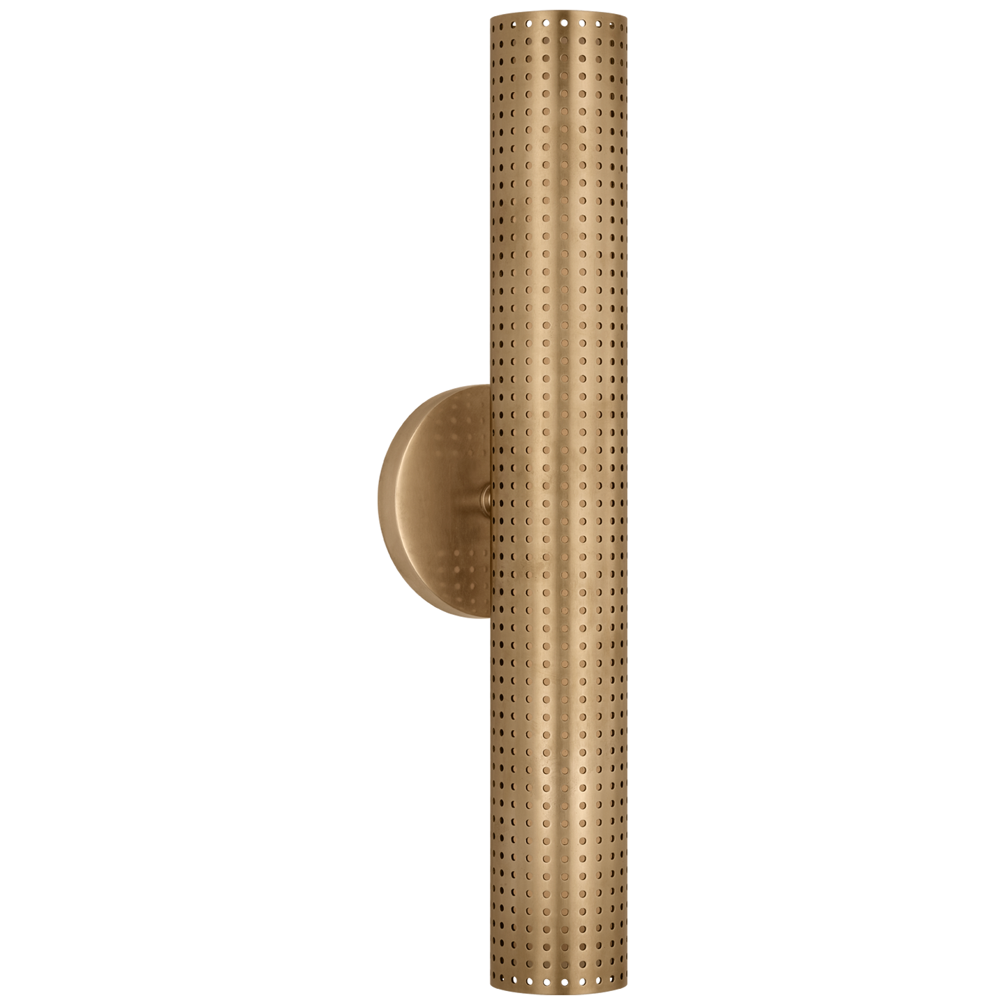 Precision 18" Bullet Sconce | Antique-Burnished Brass | White Glass