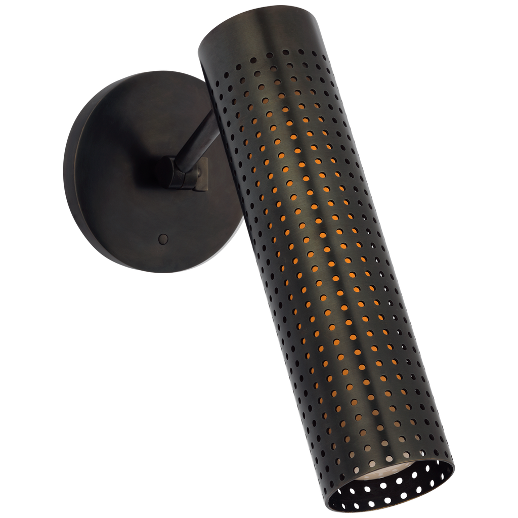 Precision 12" Articulating Sconce | Bronze | White Glass