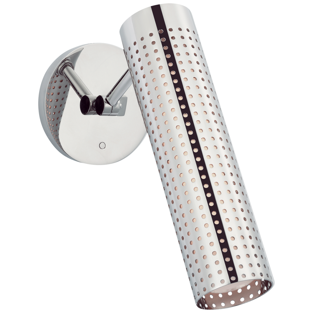 Precision 12" Articulating Sconce | Polished Nickel | White Glass