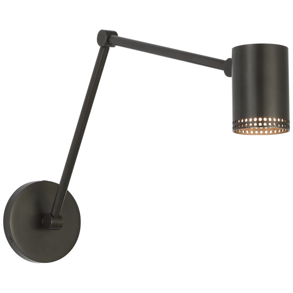 Precision 5" Double Library Light | Bronze | White Glass