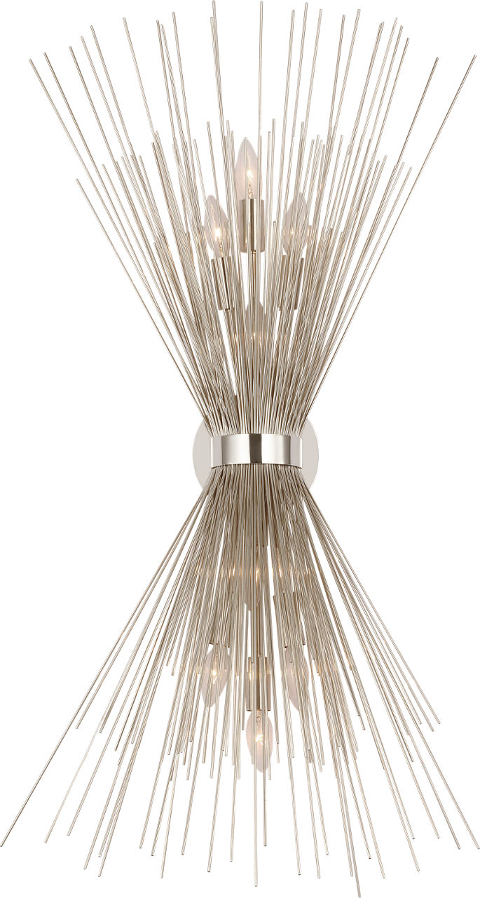 Strada Large Symmetrical Sconce | Polished Nickel