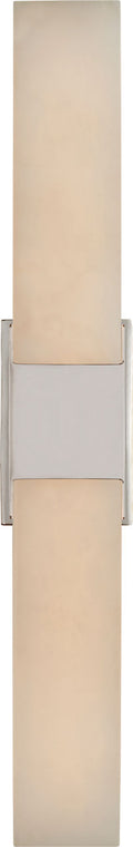 Covet Double Box Sconce | Polished Nickel | Alabaster