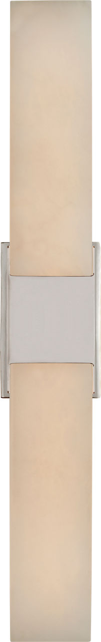 Covet Double Box Sconce | Polished Nickel | Alabaster