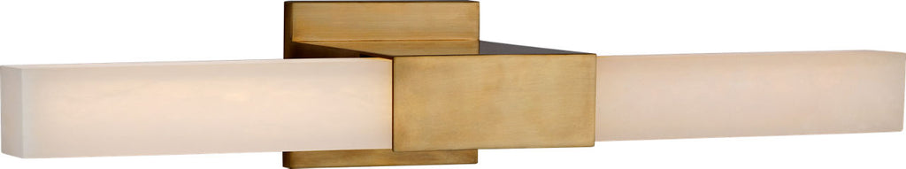 Covet 24" Over The Mirror Bath Light | Antique-Burnished Brass | Alabaster