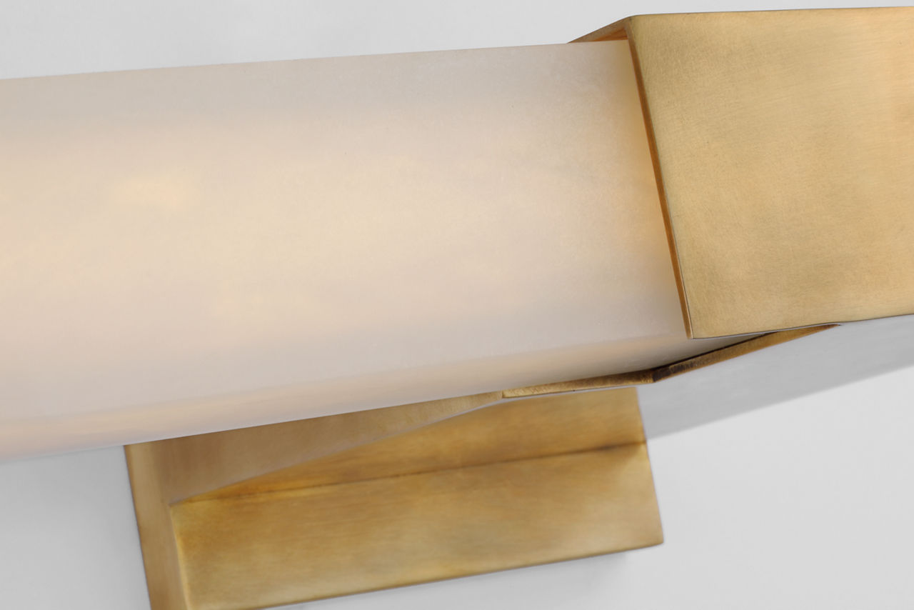 Covet 24" Over The Mirror Bath Light | Antique-Burnished Brass | Alabaster