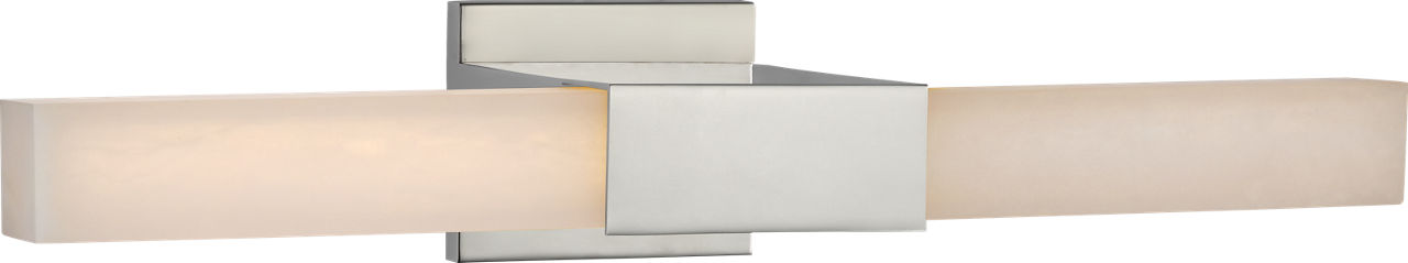 Covet 24" Over The Mirror Bath Light | Polished Nickel | Alabaster