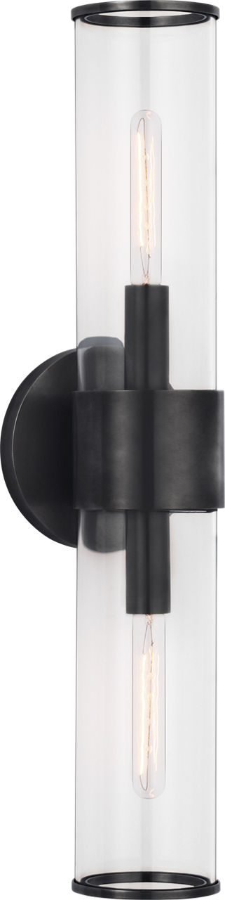Liaison Medium Sconce | Bronze | Clear Glass