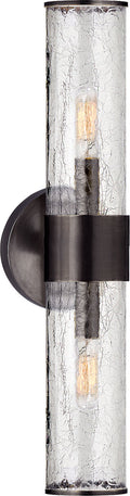 Liaison Medium Sconce | Bronze | Crackle Glass