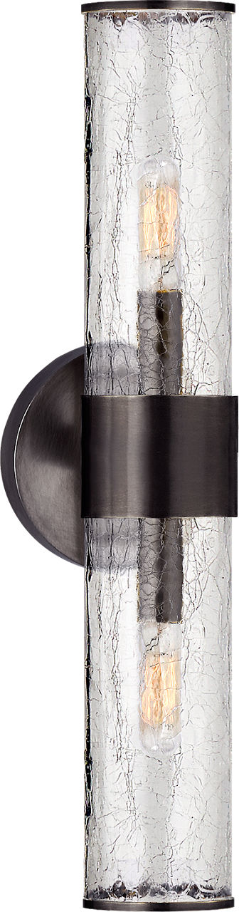 Liaison Medium Sconce | Bronze | Crackle Glass