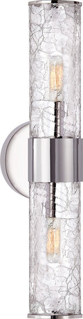 Liaison Medium Sconce | Polished Nickel | Crackle Glass