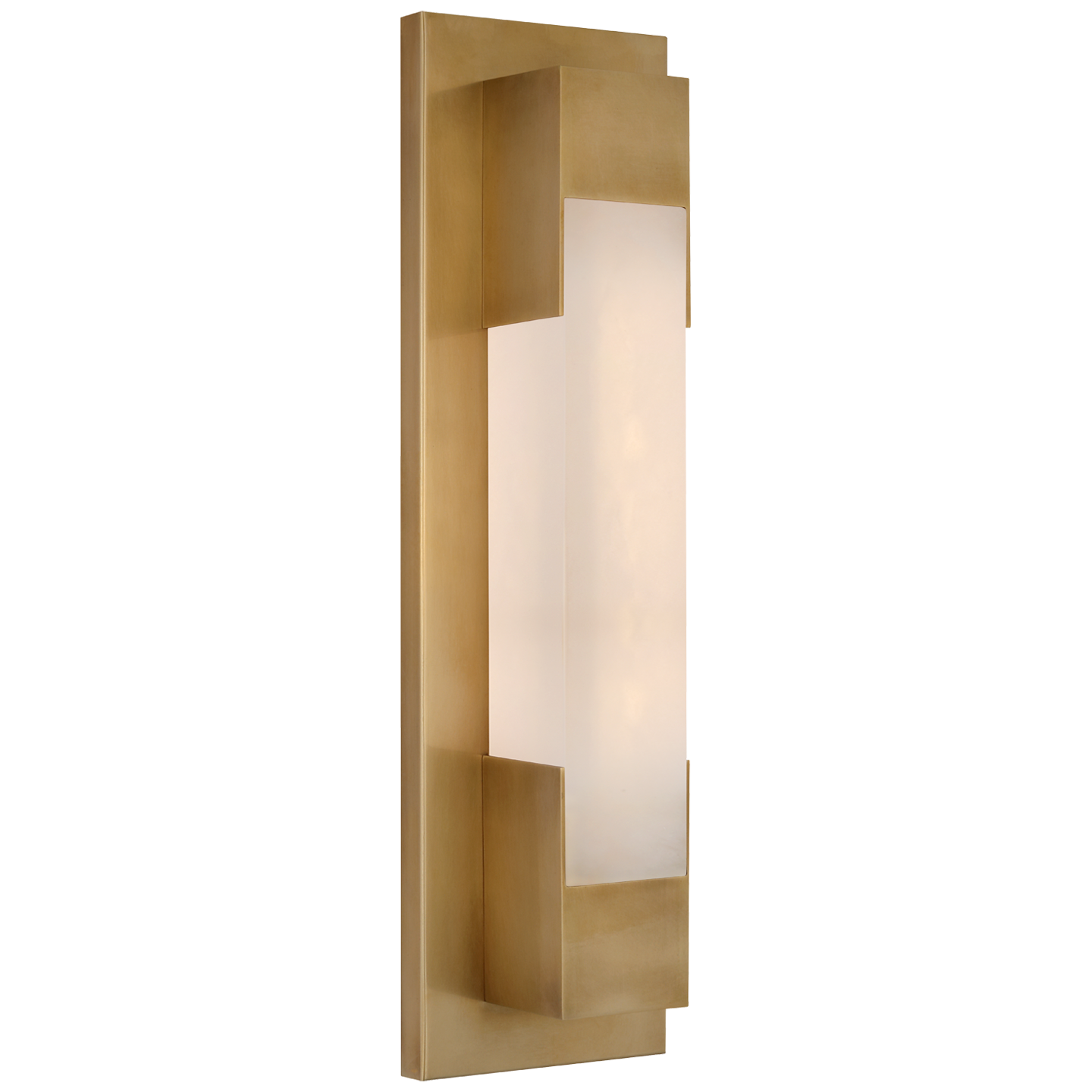 Covet 16" Bracketed Bath Light | Antique-Burnished Brass | Alabaster