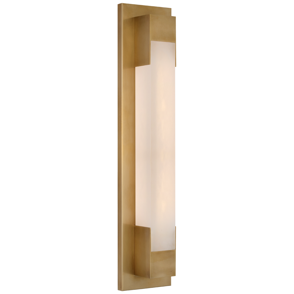 Covet 21" Bracketed Bath Light | Antique-Burnished Brass | Alabaster