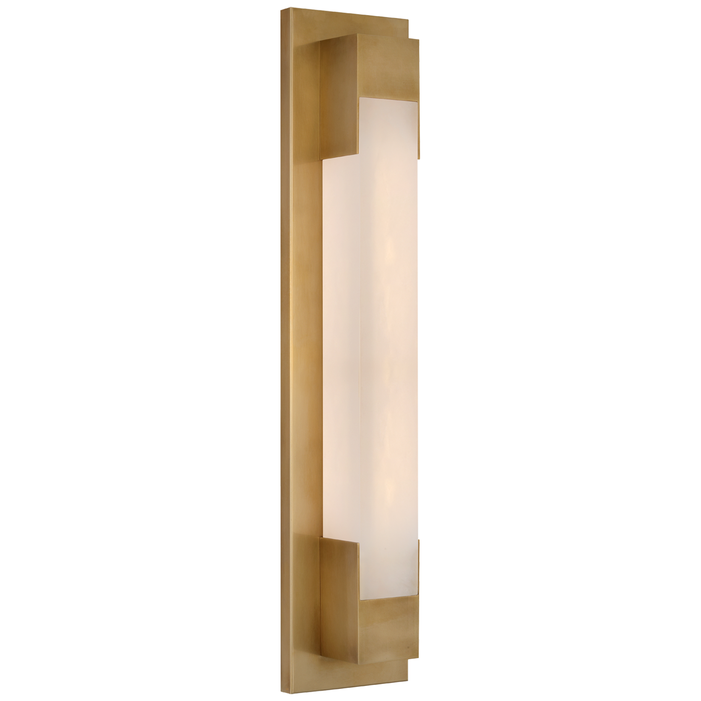 Covet 21" Bracketed Bath Light | Antique-Burnished Brass | Alabaster