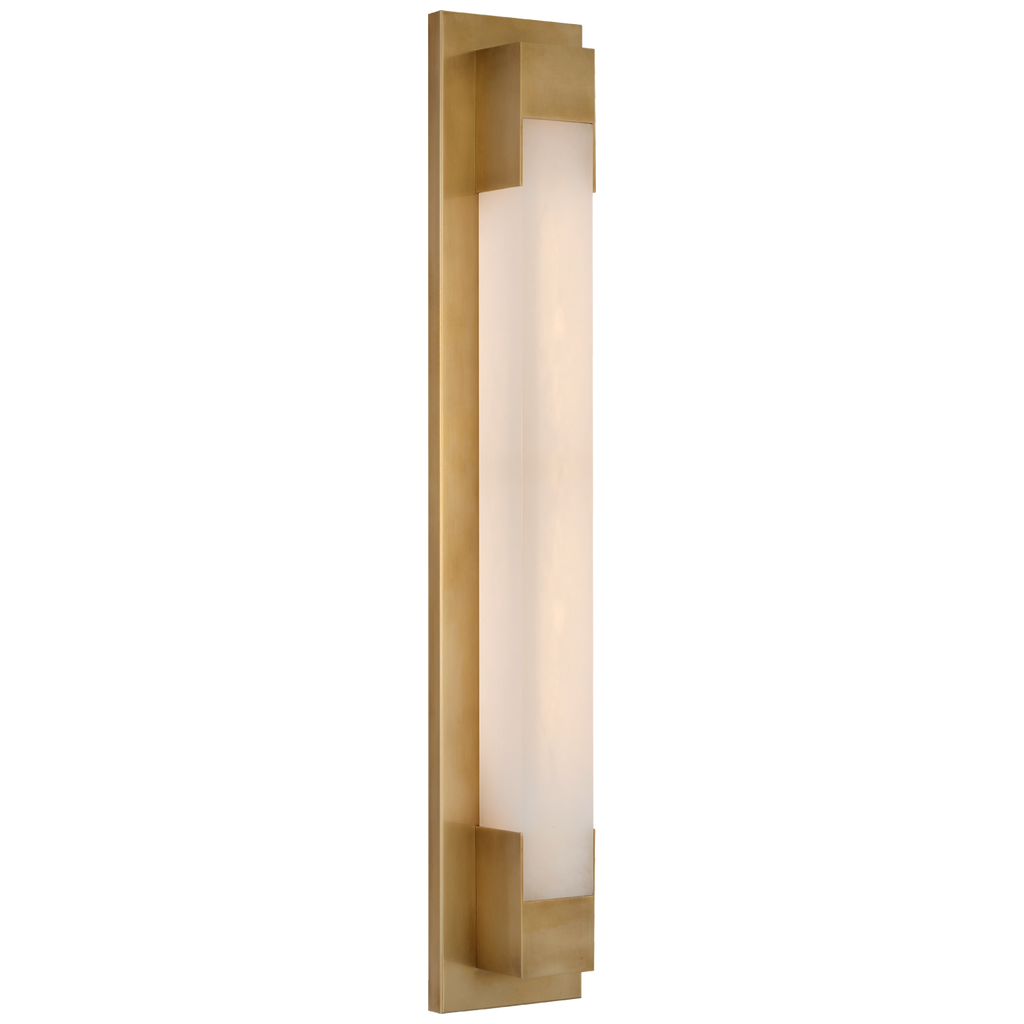 Covet 26" Bracketed Bath Light | Antique-Burnished Brass | Alabaster