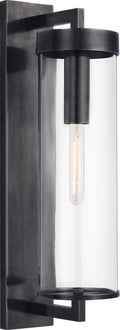 Liaison Large Bracketed Outdoor Wall Sconce | Bronze | Clear Glass