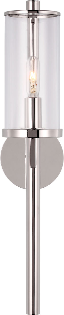 Liaison Single Sconce | Polished Nickel | Clear Glass