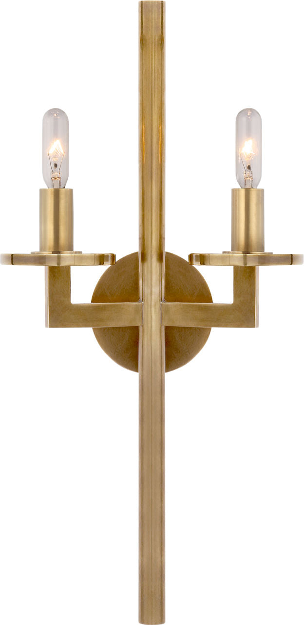 Liaison Double Sconce | Antique-Burnished Brass