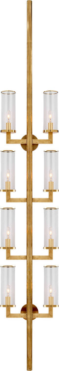 Liaison Statement Sconce | Antique-Burnished Brass | Clear Glass
