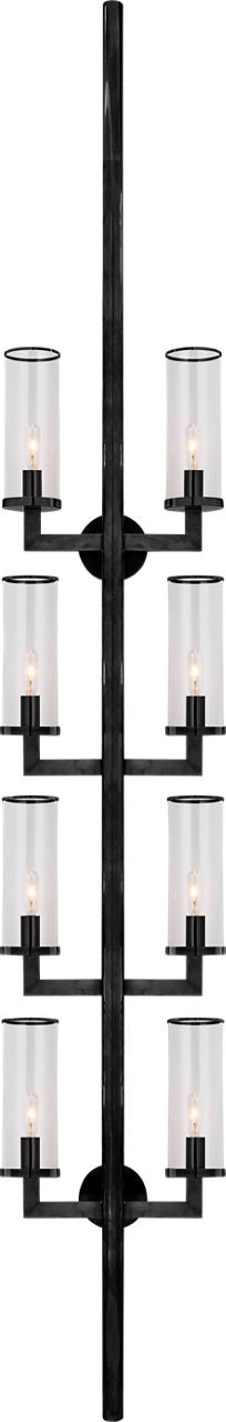 Liaison Statement Sconce | Bronze | Clear Glass