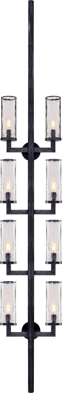 Liaison Statement Sconce | Bronze | Crackle Glass