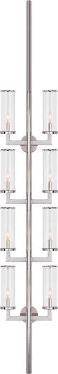 Liaison Statement Sconce | Polished Nickel | Clear Glass