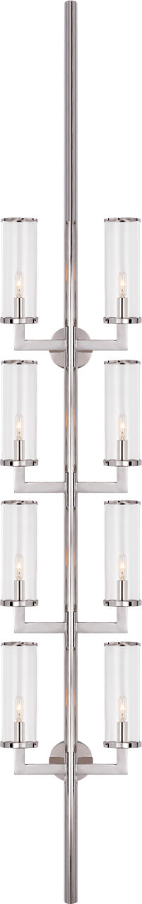 Liaison Statement Sconce | Polished Nickel | Clear Glass