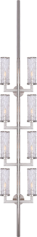 Liaison Statement Sconce | Polished Nickel | Crackle Glass