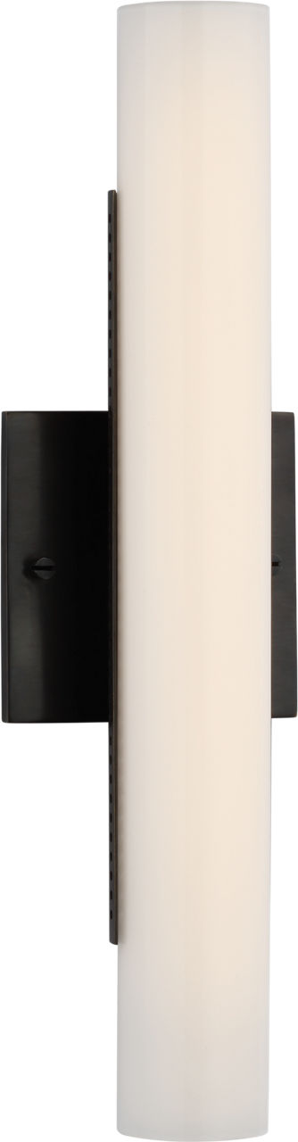 Precision 15" Bath Light | Bronze | White Glass