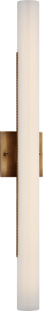 Precision 28" Bath Light | Antique-Burnished Brass | White Glass