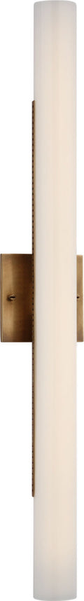 Precision 28" Bath Light | Antique-Burnished Brass | White Glass