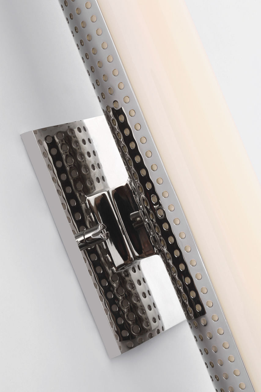 Precision 28" Bath Light | Polished Nickel | White Glass