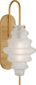 Tableau Large Sconce | Antique-Burnished Brass | Volcanic Glass