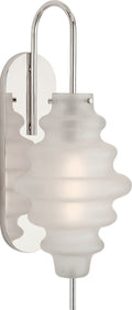 Tableau Large Sconce | Polished Nickel | Volcanic Glass