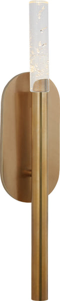 Rousseau Medium Bath Sconce | Antique-Burnished Brass | Seeded Glass