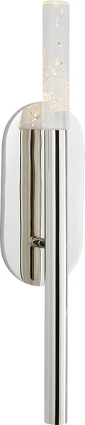 Rousseau Medium Bath Sconce | Polished Nickel | Seeded Glass